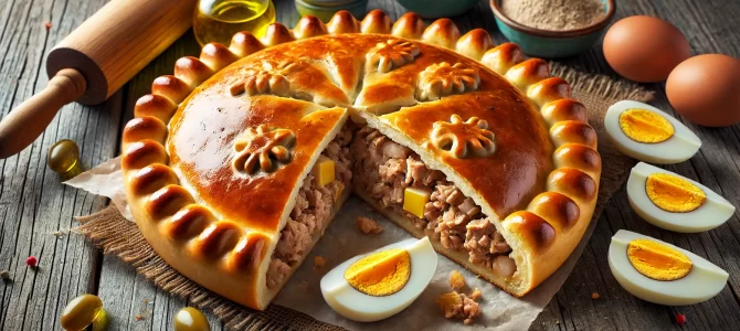 Como hacer Empanada gallega rellena de atún y huevo Como hacer Empanada gallega rellena de atún y huevo