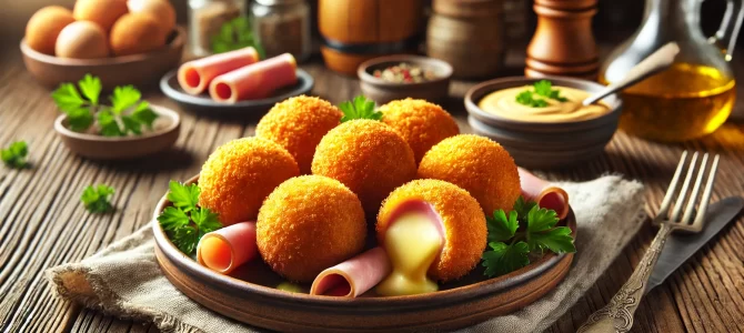 Croquetas de Jamón y Queso: ¡Cremosas por Dentro y Crujientes por Fuera! Croquetas de Jamón y Queso: ¡Cremosas por Dentro y Crujientes por Fuera!