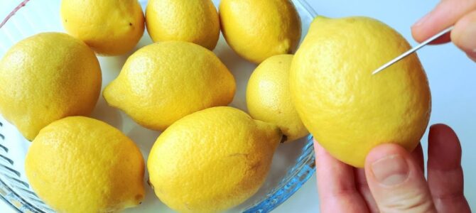 Aprovecha los limones utilizando una aguja para hacer esto que te sorprenderá