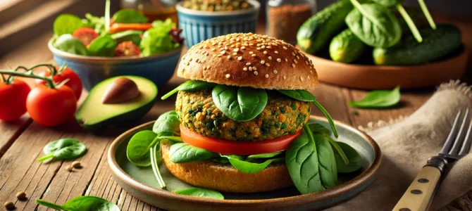 Receta de Hamburguesas de Espinacas y Lentejas Receta de Hamburguesas de Espinacas y Lentejas