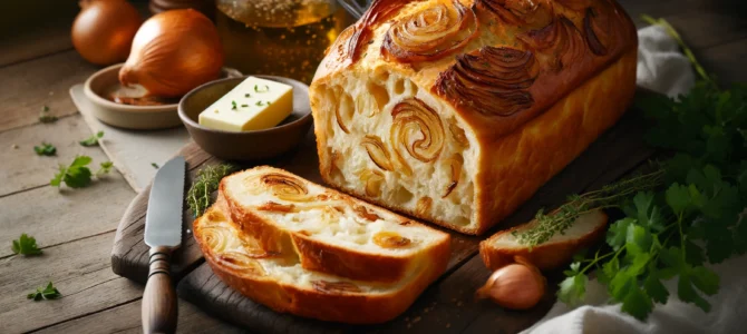 «Pan de cebolla sin levadura, ¡se come más rápido de lo que se hornea! «