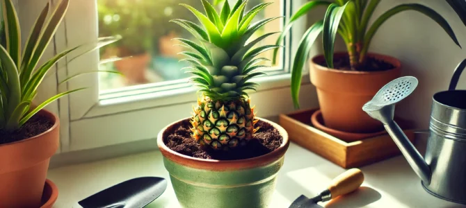 Cómo cultivar piña a partir de las hojas en una maceta.
