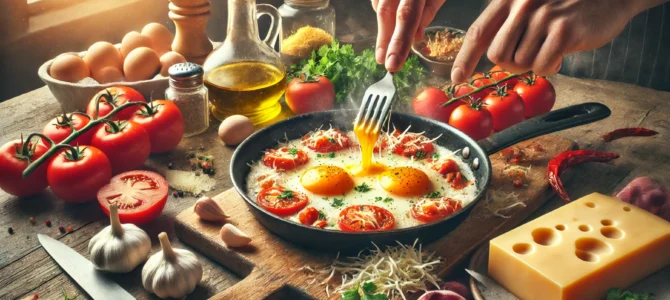 ¿Tienes un tomate y un huevo? Receta barata y deliciosa.