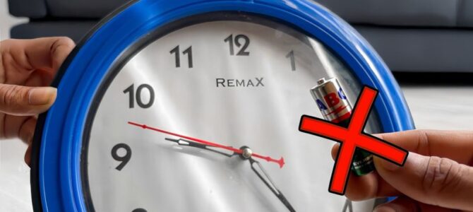 Nunca más uses pilas en un reloj de pared en tu vida