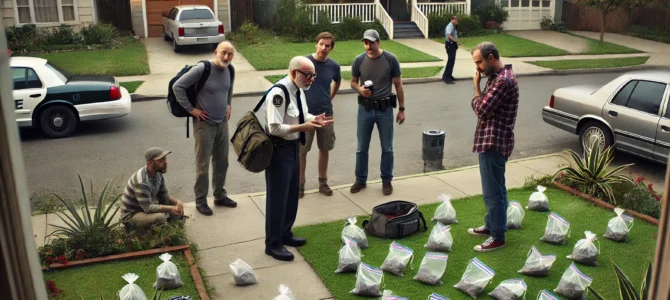 Mi vecino sigue encontrando bolsas plásticas con las esquinas recortadas en su patio. Una incluso es suya, pero nadie sabe de dónde vienen ni para qué sirven.