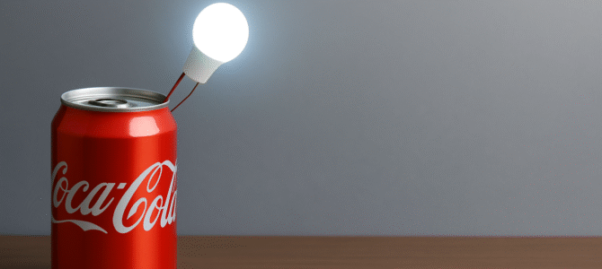¡No necesitas internet! Solo pon el LED en la lata de Coca-Cola y disfruta