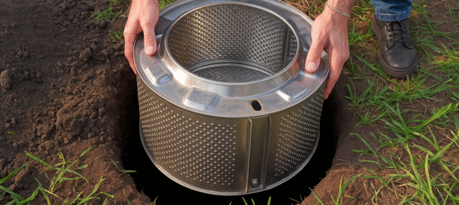 ¡Enterré un tambor de lavadora en el jardín! ¡Super idea para el hogar!
