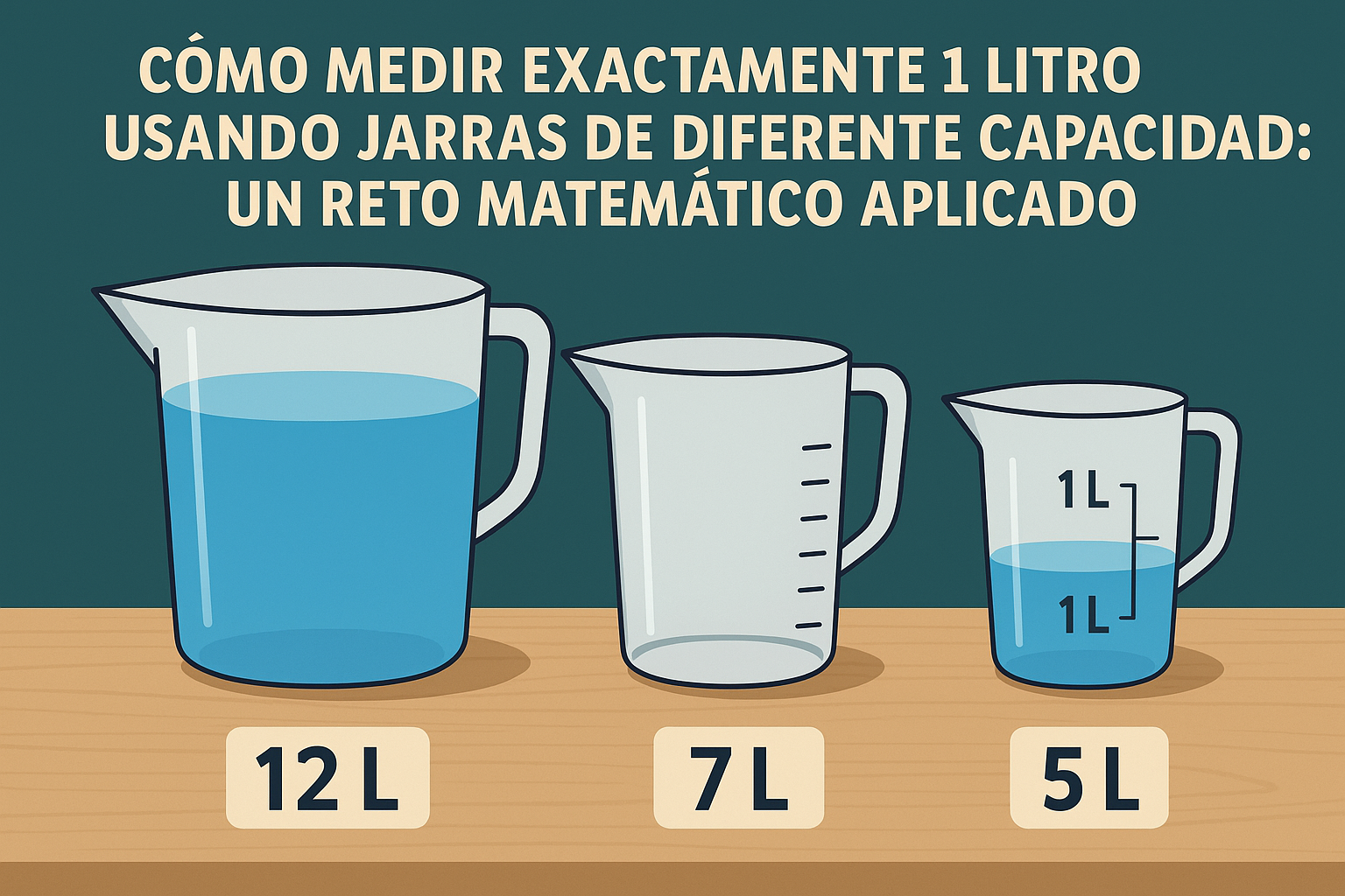 ¿Puedes sacar 1 litro EXACTO sin derramar NADA?