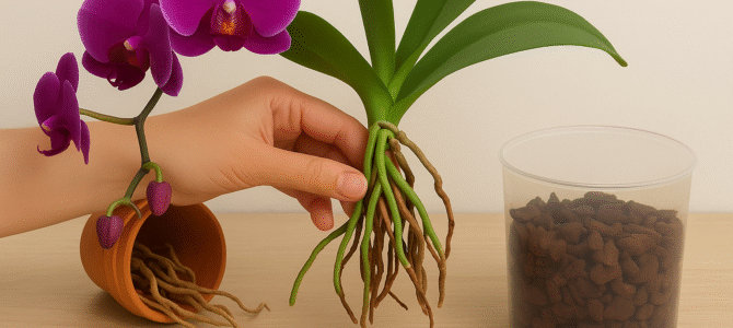El truco para salvar fácilmente una orquídea moribunda. El truco para salvar fácilmente una orquídea moribunda.