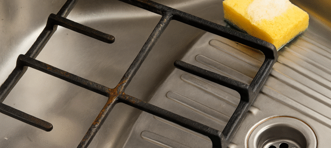 Cómo limpiar la rejilla de la cocina a gas