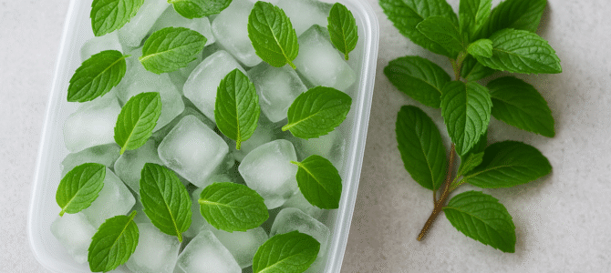 10 razones geniales para conservar hojas de menta en el congelador