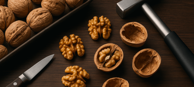 Ahora limpio una bolsa de nueces en 5-7 minutos. Comparto 2 trucos ingeniosos.