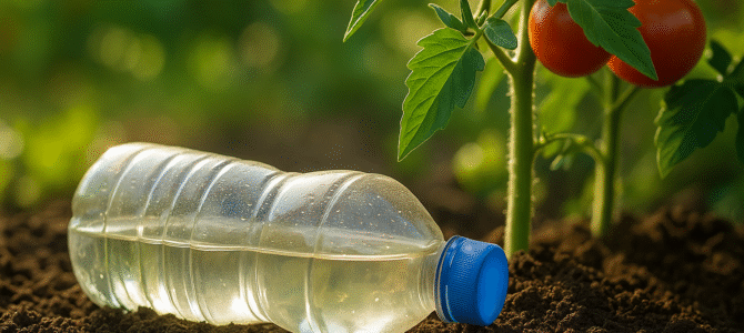 ¡Entierra la botella en el suelo y observa lo que pasa! ¡Un truco ingenioso para las flores!