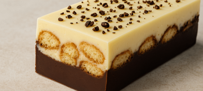 Barra de Tiramisú | Postres Fáciles y Rápidos Sin Horno