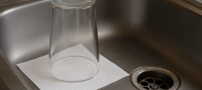 Aquí tienes por qué siempre deberías dejar un vaso boca abajo y una hoja de papel en el fregadero antes de irte de vacaciones Aquí tienes por qué siempre deberías dejar un vaso boca abajo y una hoja de papel en el fregadero antes de irte de vacaciones