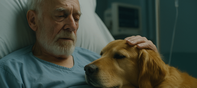La historia del Golden Retriever fiel a su dueño hasta el final.