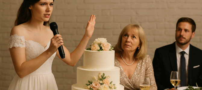 Mi suegra se burló de mí por hacer mi propia torta de boda… y luego se llevó el crédito en su discurso.