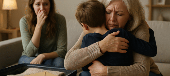 Historia: Mi hija me dejó a cargo de mi nieto y desapareció — tres semanas después, recibí una llamada que me rompió el corazón.