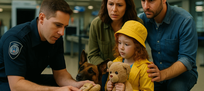 El perro del aeropuerto no dejó pasar al osito de la niña ¡un secreto sale a la luz!
