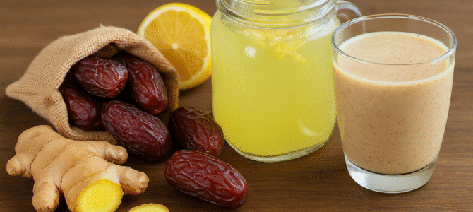 Jengibre y los dátiles: Una dupla milagrosa para una digestión óptima y un bienestar renovado. Jengibre y los dátiles: Una dupla milagrosa para una digestión óptima y un bienestar renovado.