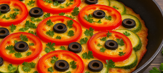 Calabacines, tomates y huevos. Cómo preparar una cena de verano perfectamente deliciosa.
