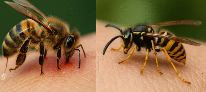 En qué se diferencia la picadura de una abeja de la de una avispa y cuál duele más