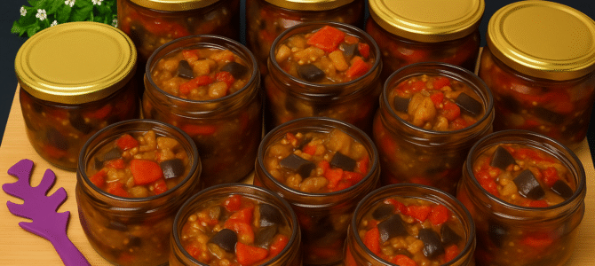La ensalada de berenjenas más deliciosa para el invierno: ¡sin vinagre y sin esterilización!
