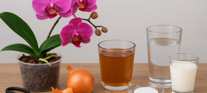 ¡Con solo 1 cebolla, la orquídea florece todo el año sin parar!