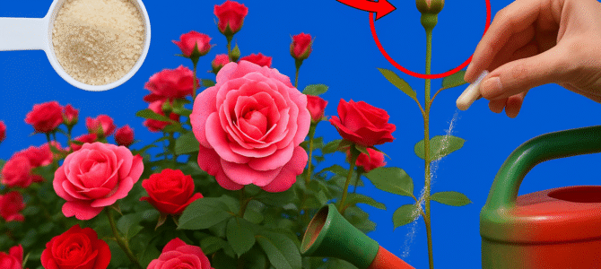 2 cucharaditas en 10 litros y las rosas florecen sin parar durante todo el verano.