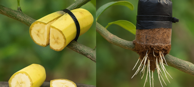Usé el poder del plátano para hacer crecer un limonero en 1 mes.