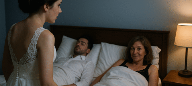 En la noche de bodas tuve que darle mi cama a mi suegra porque estaba «borracha» – a la mañana siguiente encontré algo atascado en la sábana que me dejó sin palabras En la noche de bodas tuve que darle mi cama a mi suegra porque estaba «borracha» – a la mañana siguiente encontré algo atascado en la sábana que me dejó sin palabras