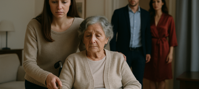 Mi marido se había mudado con otra mujer. En silencio, llevé a mi suegra postrada en su nuevo hogar y se la entregué