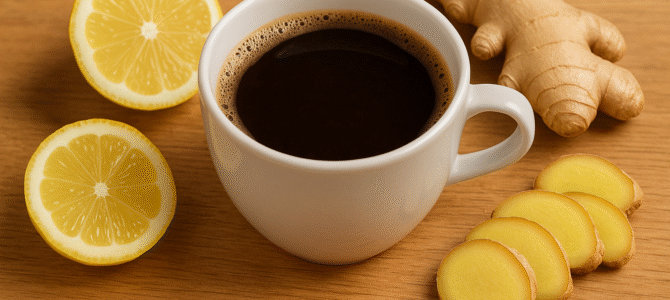 Café con jengibre y limón: una bebida natural para activar tu metabolismo
