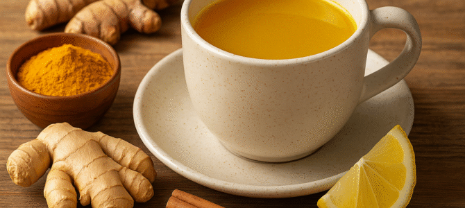 Bebida natural de jengibre y cúrcuma: bienestar y equilibrio en solo 3 ingredientes