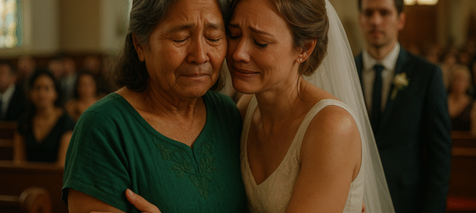 Me Avergonzaba Ir A La Boda De Mi Hijo Porque Mi Ropa Era Vieja Pero Cuando Mi Nuera Vio El Vestido Verde En Mi, Su Reacción Hizo Llorar A Todo El Salón Me Avergonzaba Ir A La Boda De Mi Hijo Porque Mi Ropa Era Vieja Pero Cuando Mi Nuera Vio El Vestido Verde En Mi, Su Reacción Hizo Llorar A Todo El Salón