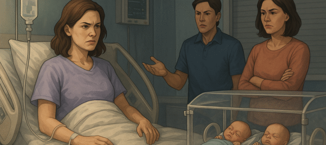 Estaba embarazada de gemelos y mi suegra bloqueó la puerta… pero lo que ocurrió en el hospital dejó a todos sin palabras