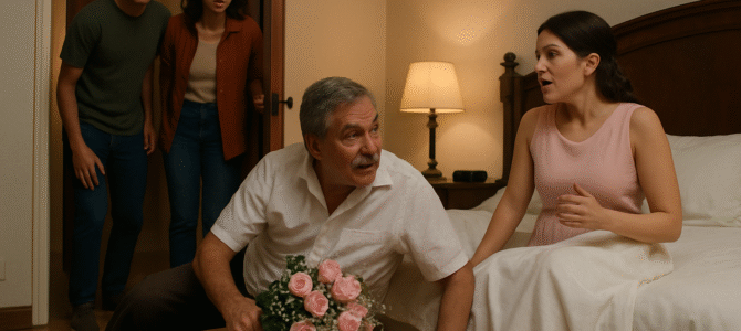Mi familia estaba feliz porque mi padre se volvió a casar a los 60 con una mujer 30 años menor… pero en su noche de bodas escuchamos un grito extraño, y lo que vi al entrar me dejó sin palabras