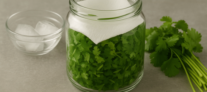 Cómo conservar el cilantro fresco hasta por 30 días: el truco que pocos conocen
