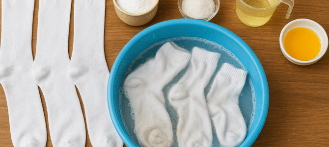 Recupera el blanco perfecto de tus calcetines con este truco casero