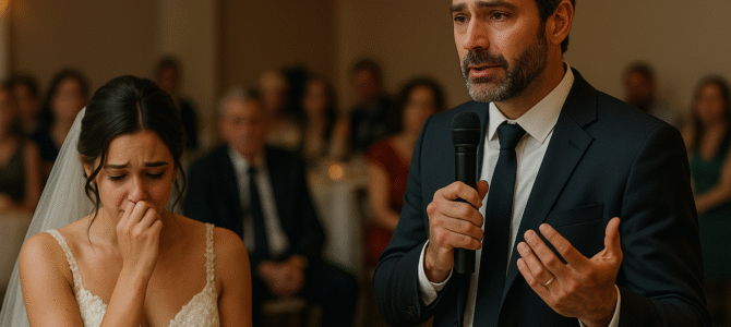 Me casé con un vagabundo del que todos se burlaban y se rieron durante toda la boda… pero cuando tomó el micrófono y habló, reveló una verdad que nadie podía haber esperado.