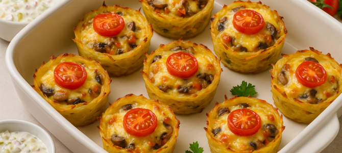 ¡Cestas con patatas en 15 minutos! ¡Una cena de Navidad que sorprenderá a todos!