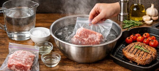 Así Descongelan la Carne en Unos Minutos: La Técnica que los Chefs Profesionales No Querían Revelar.