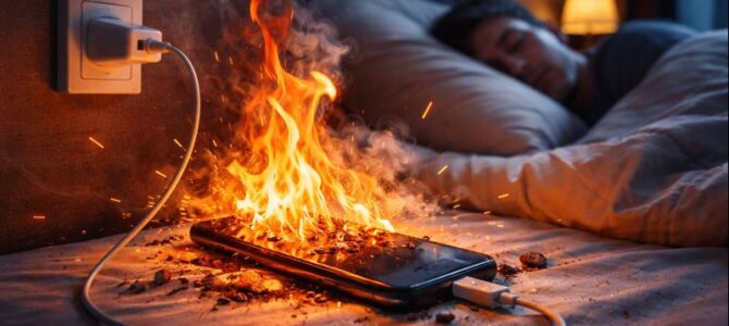 Teléfono explotó por un error que todos cometemos con el cargador.