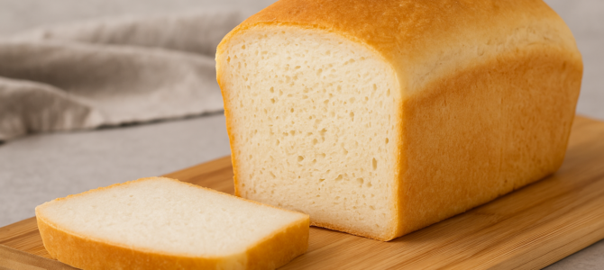 Pan de miga sin gluten para sándwich