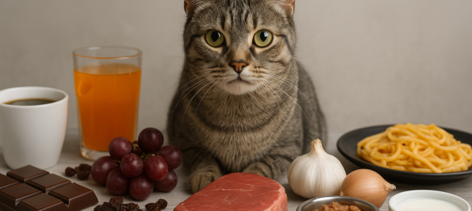 7 productos que tu gato nunca debería comer.