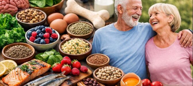 Alimentos que pueden contribuir a mantener la autonomía y la salud en adultos mayores.