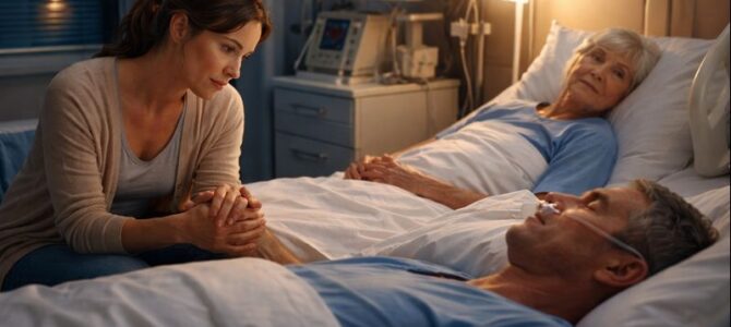 Mi esposo quedó internado tras un accidente y empecé a ayudar a una anciana sola en el hospital… hasta que un día me entregó algo que cambió todo
