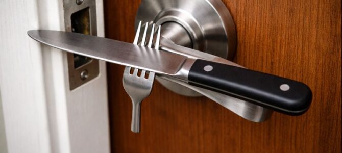 Este truco con un tenedor puede evitar que entren a tu casa.