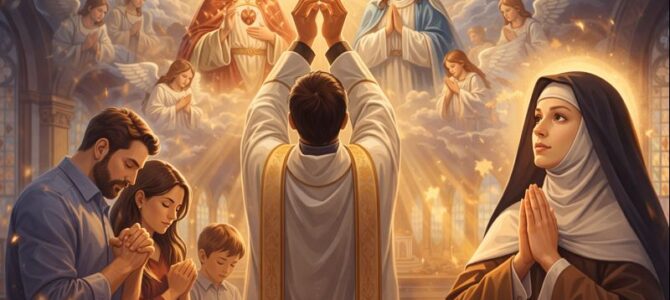 Santa Teresa revela: Qué decir al elevarse la hostia para atraer la gracia sobre tu familia.
