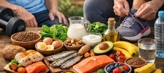 Alimentos recomendados después de los 60 para mantener la fuerza y movilidad de las piernas Alimentos recomendados después de los 60 para mantener la fuerza y movilidad de las piernas
